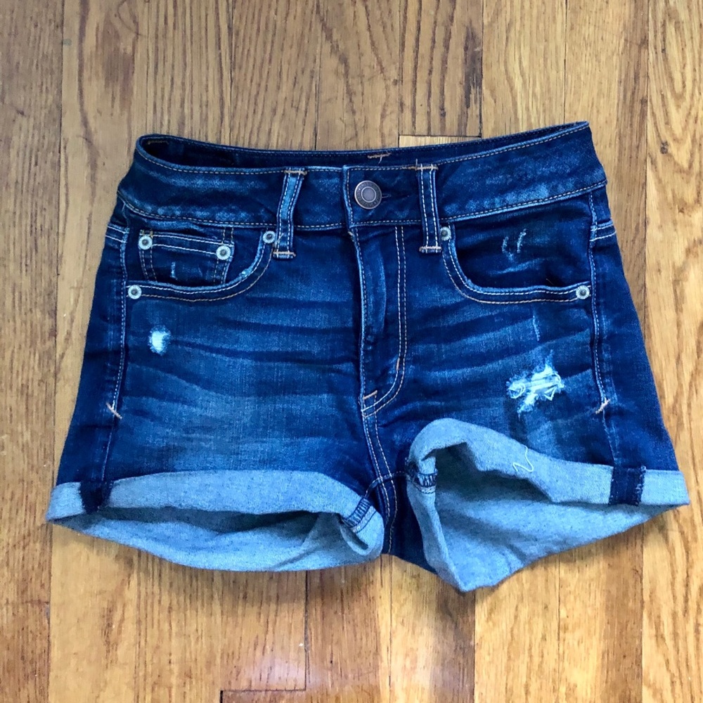 American Eagle super stretch distressed shorts